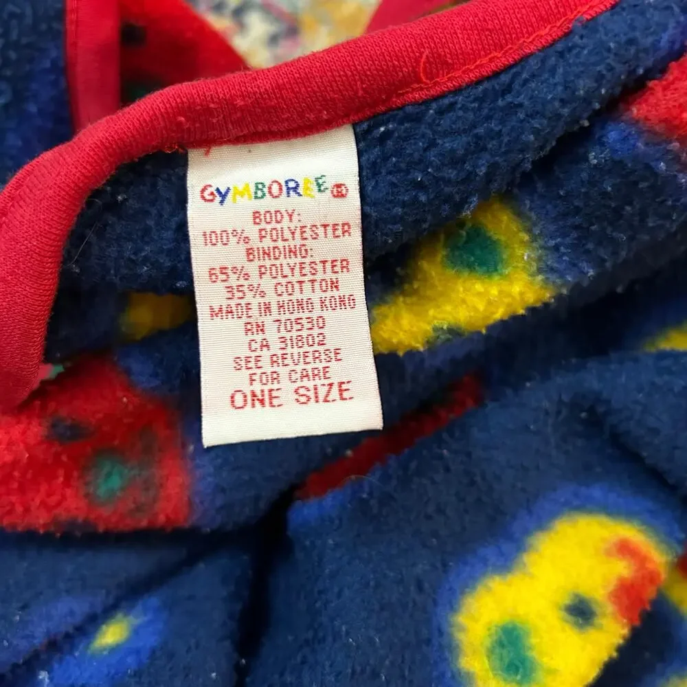 Vtg Gymboree Rainbow Tag Fleece Blanket 1996 Alpine Meadows Bears Bunnies